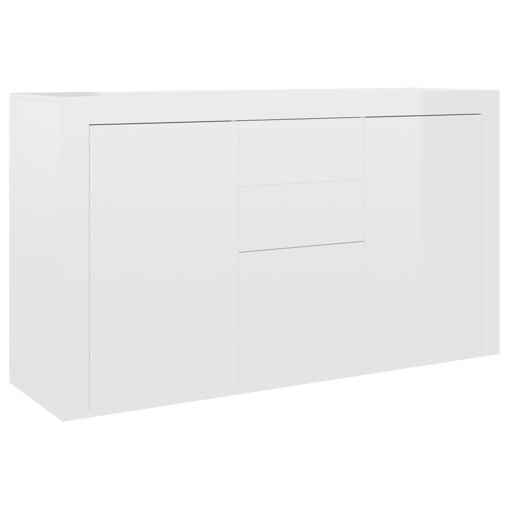 Sideboard High Gloss White 120x36x69 cm Chipboard- Buffets & Sideboards - HomeShopIreland - Home Shop Ireland - Buffets & Sideboards - Sideboard High Gloss White 120x36x69 cm Chipboard
