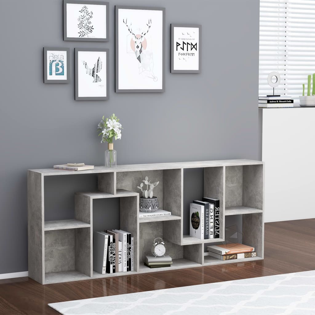 Book Cabinet Concrete Grey 67x24x161 cm Chipboard- Bookcases & Standing Shelves - HomeShopIreland - Home Shop Ireland - Bookcases & Standing Shelves - Book Cabinet Concrete Grey 67x24x161 cm Chipboard
