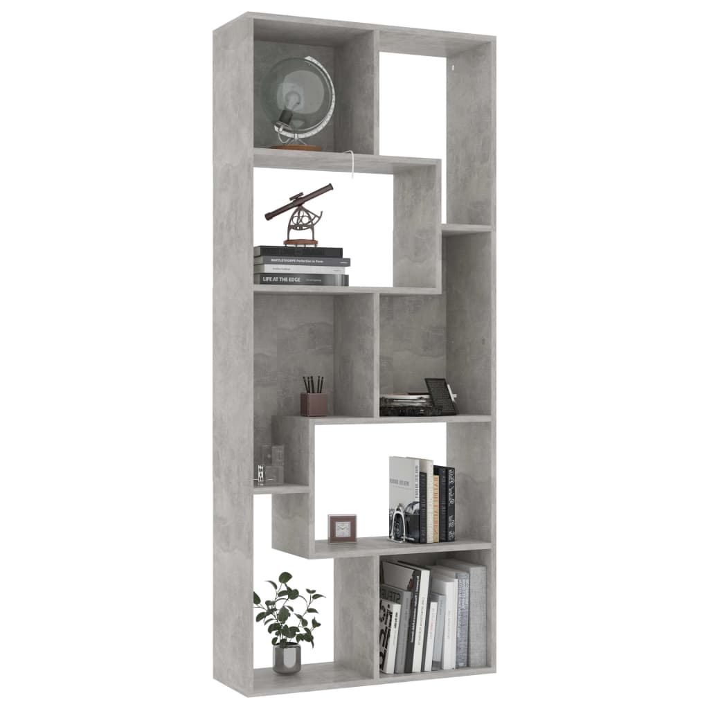 Book Cabinet Concrete Grey 67x24x161 cm Chipboard- Bookcases & Standing Shelves - HomeShopIreland - Home Shop Ireland - Bookcases & Standing Shelves - Book Cabinet Concrete Grey 67x24x161 cm Chipboard