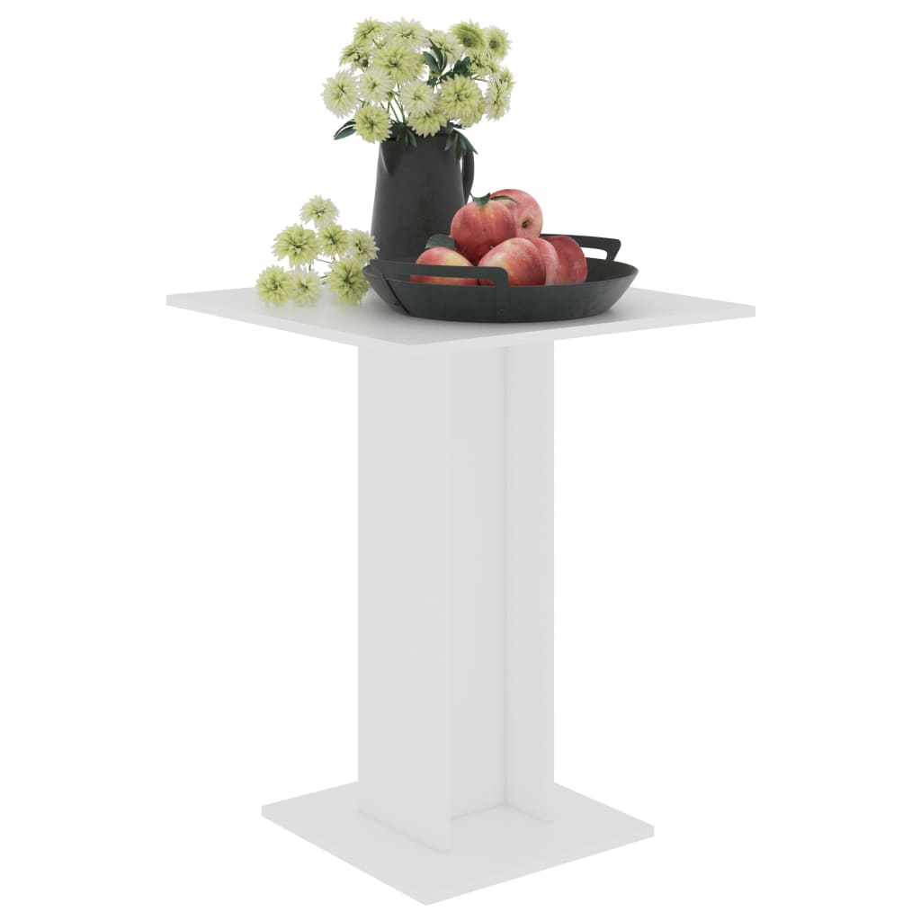 Bistro Table White 60x60x75 cm Chipboard- Kitchen & Dining Room Tables - HomeShopIreland - Home Shop Ireland - Kitchen & Dining Room Tables - Bistro Table White 60x60x75 cm Chipboard