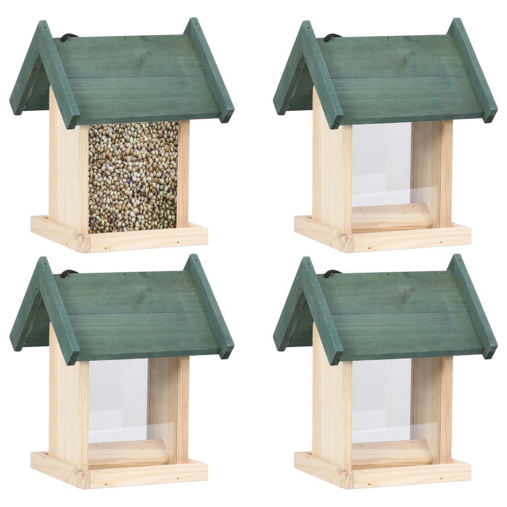 Bird Feeders 4 pcs Firwood- Bird Feeders - HomeShopIreland - Home Shop Ireland - Bird Feeders - Bird Feeders 4 pcs Firwood