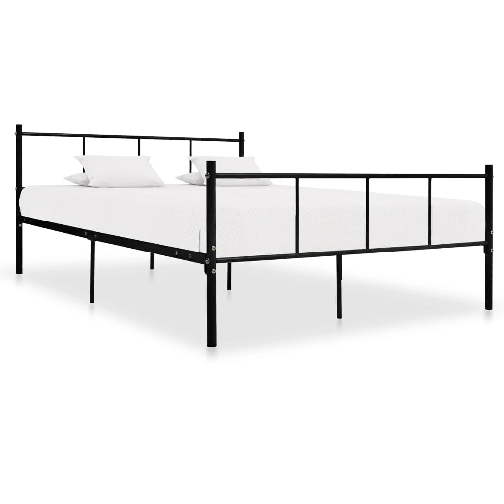 Bed Frame Black Metal 140x200 cm- Beds & Bed Frames - HomeShopIreland - Home Shop Ireland - Beds & Bed Frames - Bed Frame Black Metal 140x200 cm
