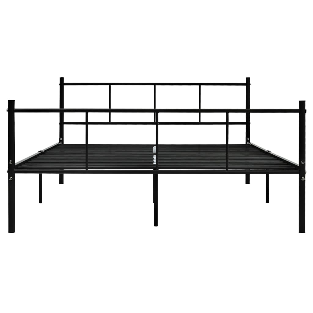 Bed Frame Black Metal 140x200 cm- Beds & Bed Frames - HomeShopIreland - Home Shop Ireland - Beds & Bed Frames - Bed Frame Black Metal 140x200 cm