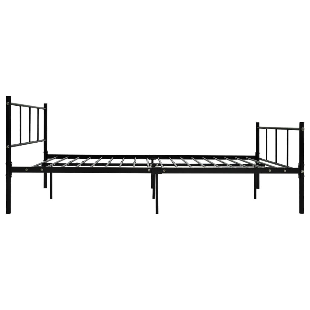 Bed Frame Black Metal 140x200 cm- Beds & Bed Frames - HomeShopIreland - Home Shop Ireland - Beds & Bed Frames - Bed Frame Black Metal 140x200 cm