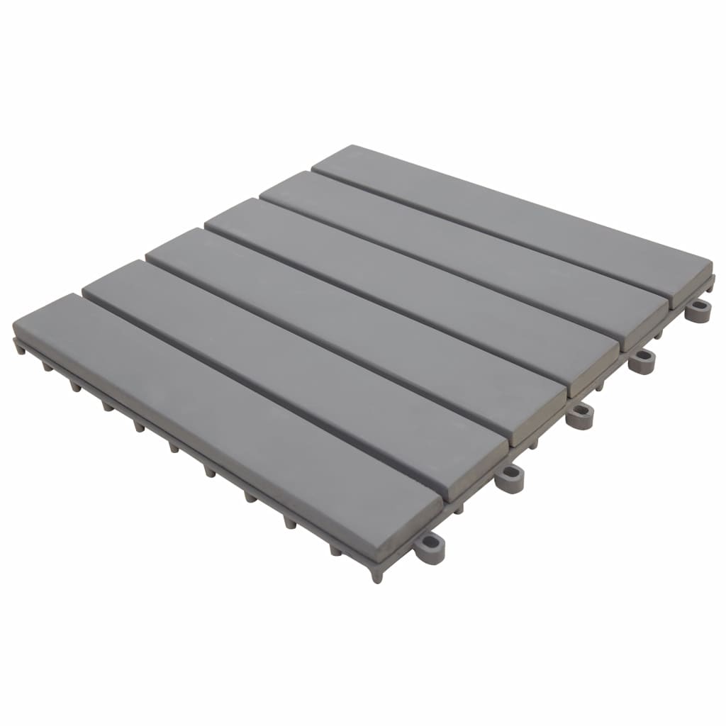 Decking Tiles 30 pcs Grey Wash 30x30 cm Solid Acacia Wood- Flooring & Carpet - HomeShopIreland - Home Shop Ireland - Flooring & Carpet - Decking Tiles 30 pcs Grey Wash 30x30 cm Solid Acacia Wood