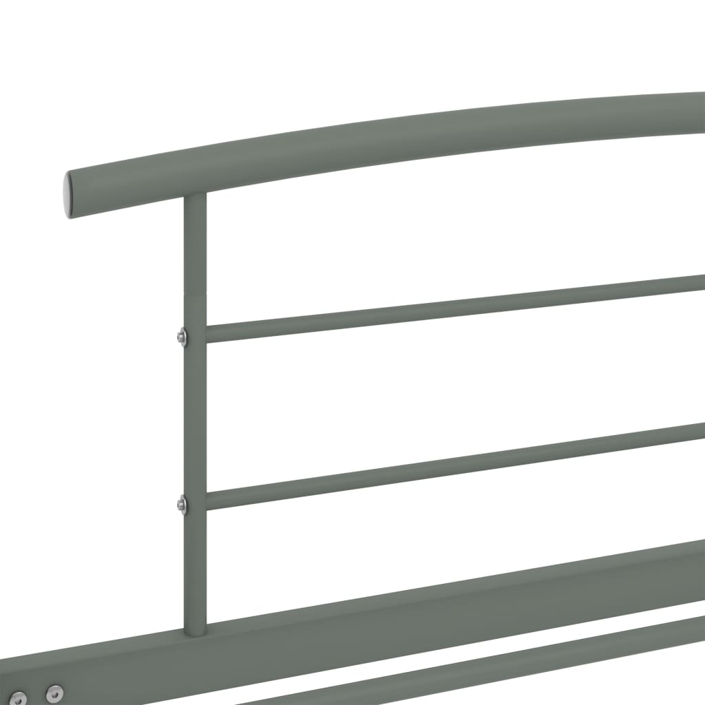 Bed Frame Grey Metal 90x200 cm- Beds & Bed Frames - HomeShopIreland - Home Shop Ireland - Beds & Bed Frames - Bed Frame Grey Metal 90x200 cm