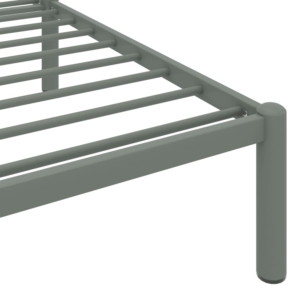 Bed Frame Grey Metal 90x200 cm- Beds & Bed Frames - HomeShopIreland - Home Shop Ireland - Beds & Bed Frames - Bed Frame Grey Metal 90x200 cm