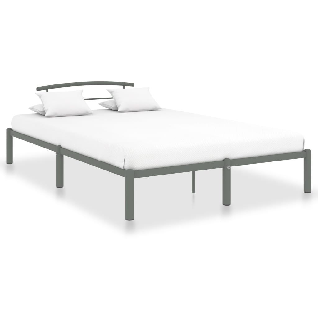 Bed Frame Grey Metal 120x200 cm- Beds & Bed Frames - HomeShopIreland - Home Shop Ireland - Beds & Bed Frames - Bed Frame Grey Metal 120x200 cm