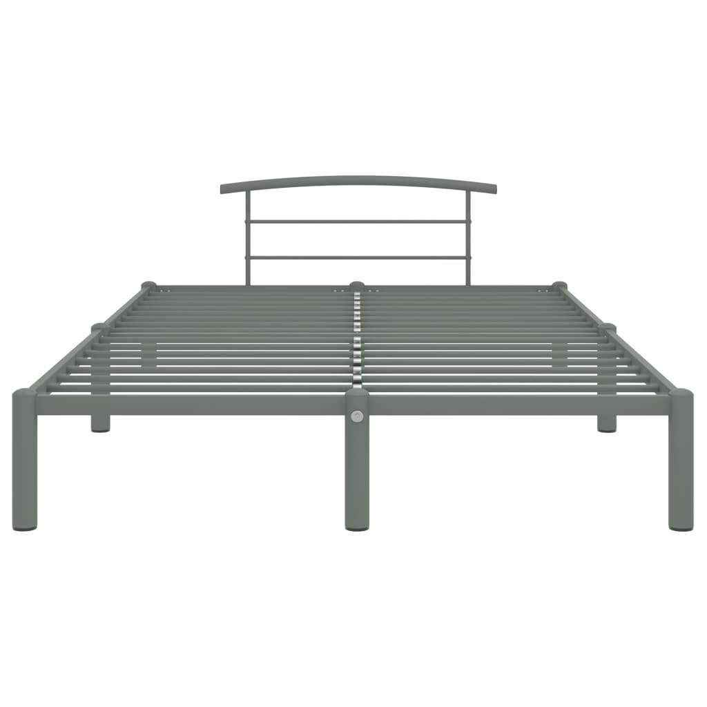 Bed Frame Grey Metal 120x200 cm- Beds & Bed Frames - HomeShopIreland - Home Shop Ireland - Beds & Bed Frames - Bed Frame Grey Metal 120x200 cm