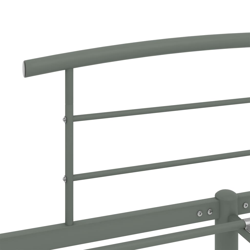 Bed Frame Grey Metal 120x200 cm- Beds & Bed Frames - HomeShopIreland - Home Shop Ireland - Beds & Bed Frames - Bed Frame Grey Metal 120x200 cm