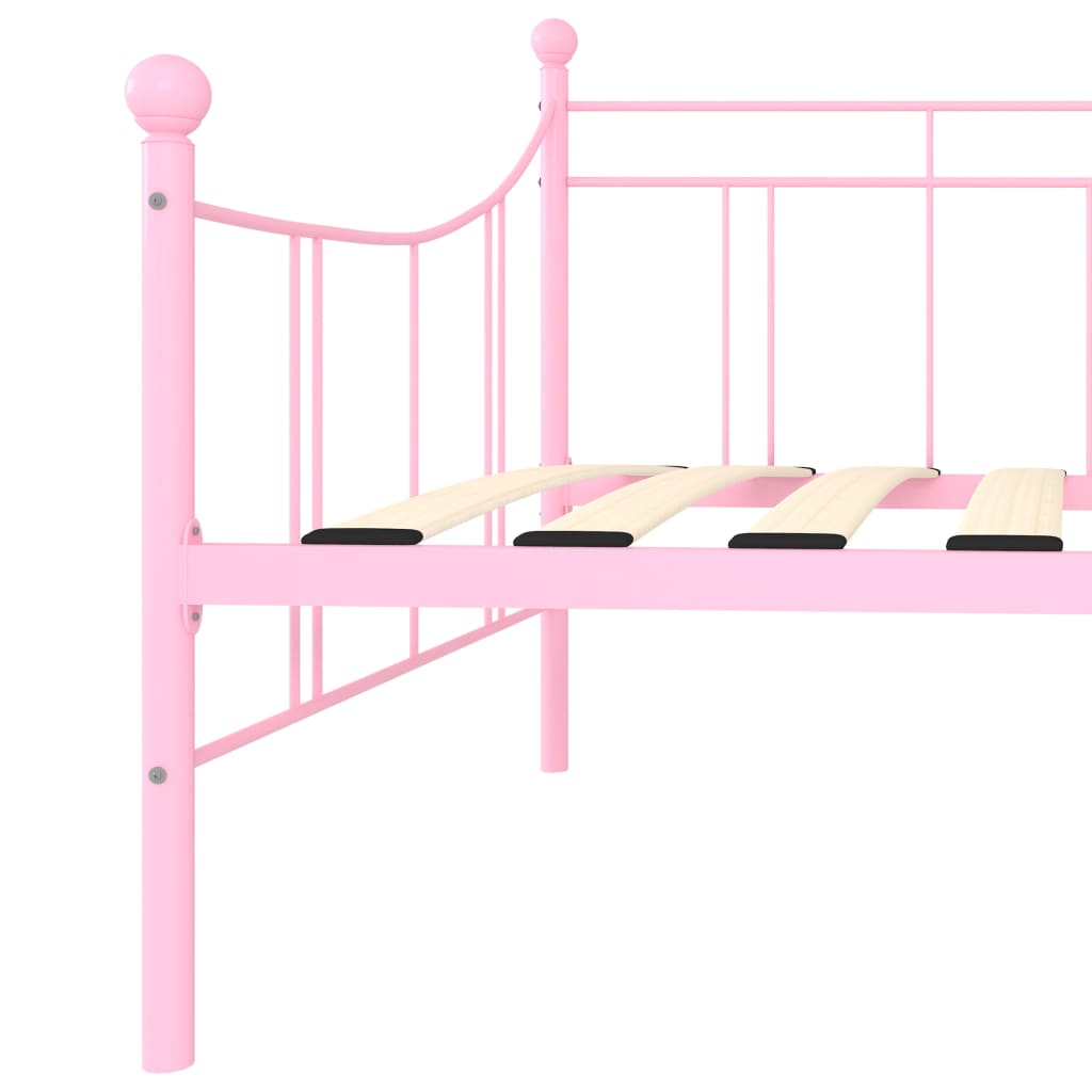Daybed Frame Pink Metal 90x200 cm- Beds & Bed Frames - HomeShopIreland - Home Shop Ireland - Beds & Bed Frames - Daybed Frame Pink Metal 90x200 cm
