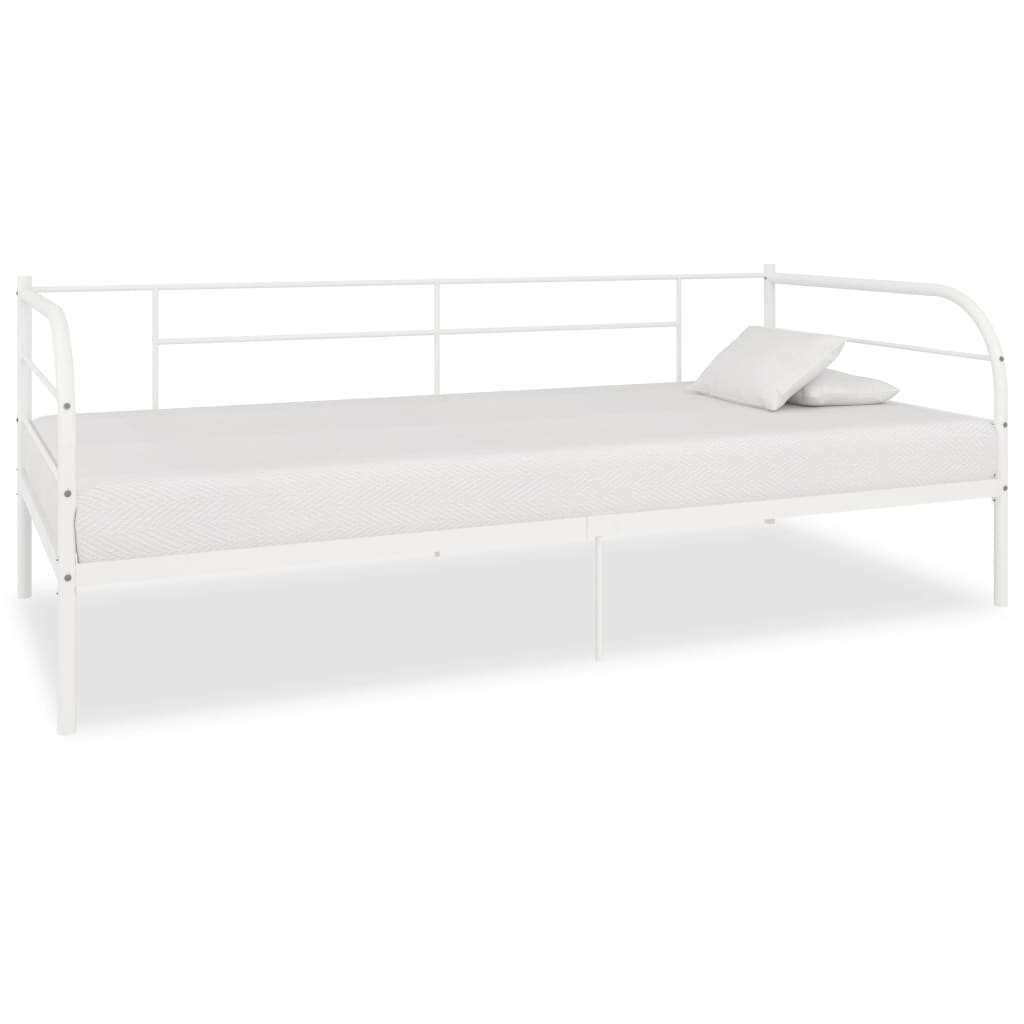 Daybed Frame White Metal 90x200 cm- Beds & Bed Frames - HomeShopIreland - Home Shop Ireland - Beds & Bed Frames - Daybed Frame White Metal 90x200 cm
