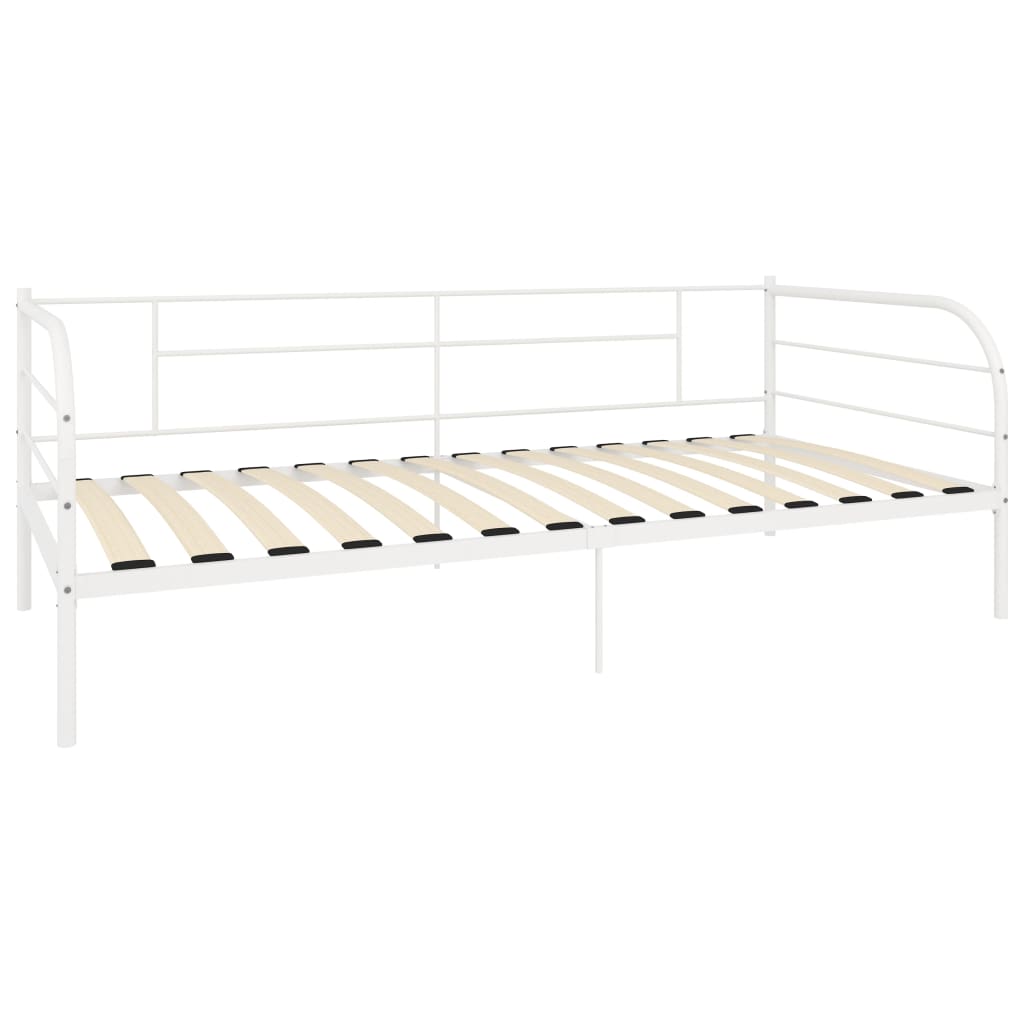 Daybed Frame White Metal 90x200 cm- Beds & Bed Frames - HomeShopIreland - Home Shop Ireland - Beds & Bed Frames - Daybed Frame White Metal 90x200 cm