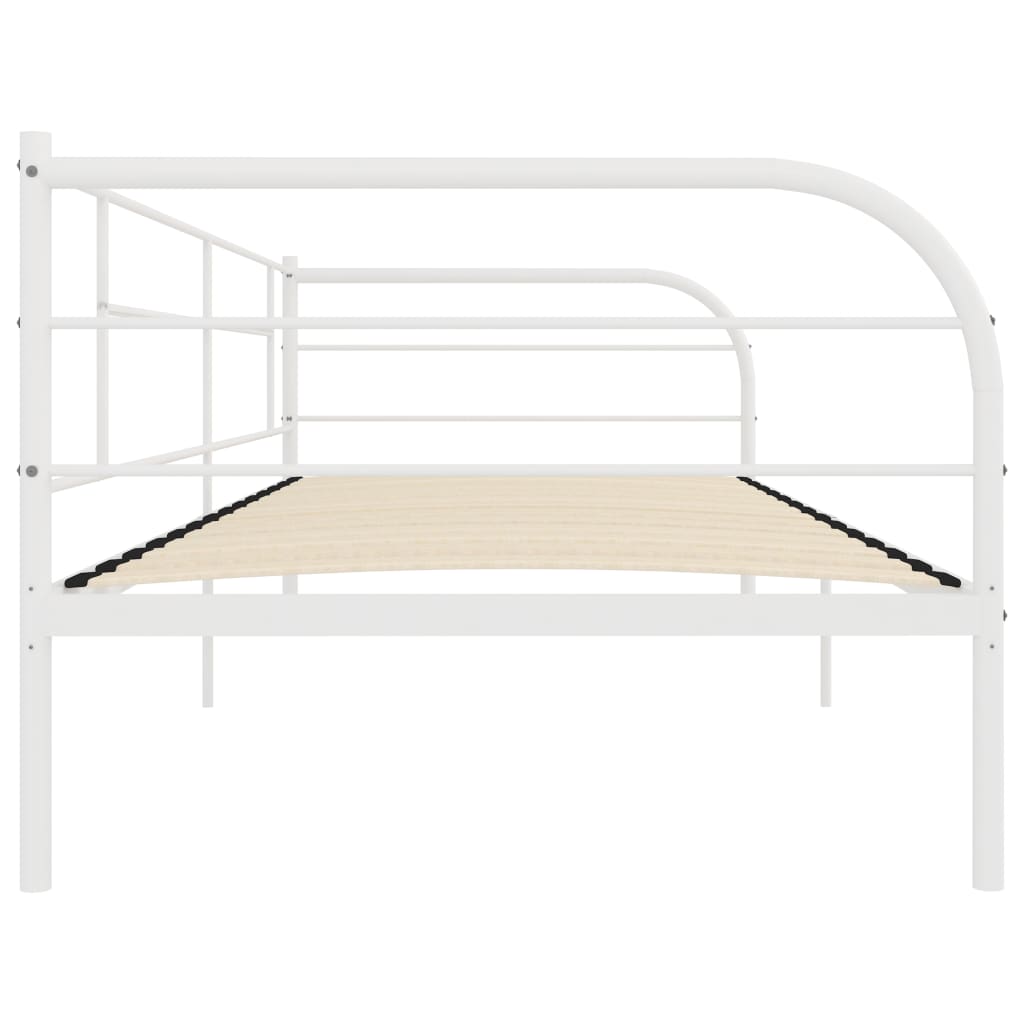 Daybed Frame White Metal 90x200 cm- Beds & Bed Frames - HomeShopIreland - Home Shop Ireland - Beds & Bed Frames - Daybed Frame White Metal 90x200 cm