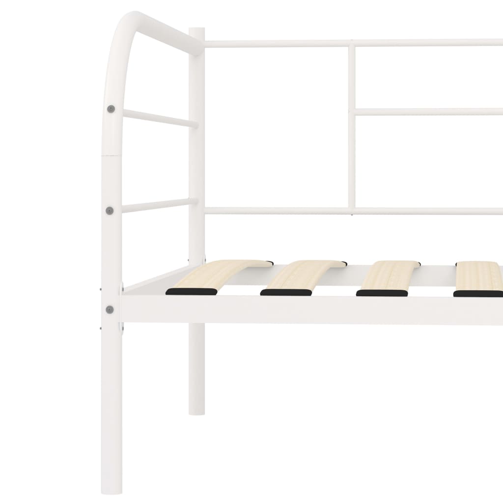 Daybed Frame White Metal 90x200 cm- Beds & Bed Frames - HomeShopIreland - Home Shop Ireland - Beds & Bed Frames - Daybed Frame White Metal 90x200 cm