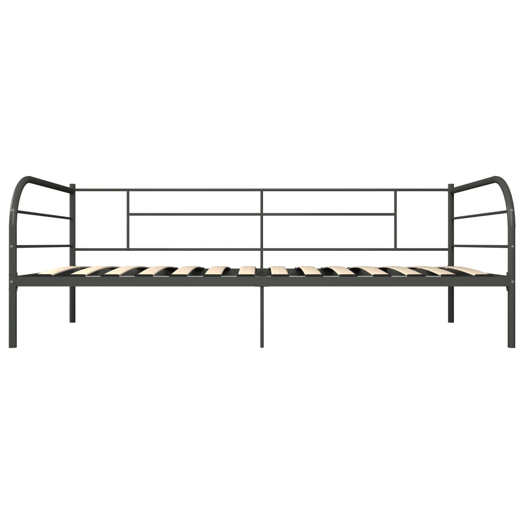 Daybed Frame Grey Metal 90x200 cm- Beds & Bed Frames - HomeShopIreland - Home Shop Ireland - Beds & Bed Frames - Daybed Frame Grey Metal 90x200 cm