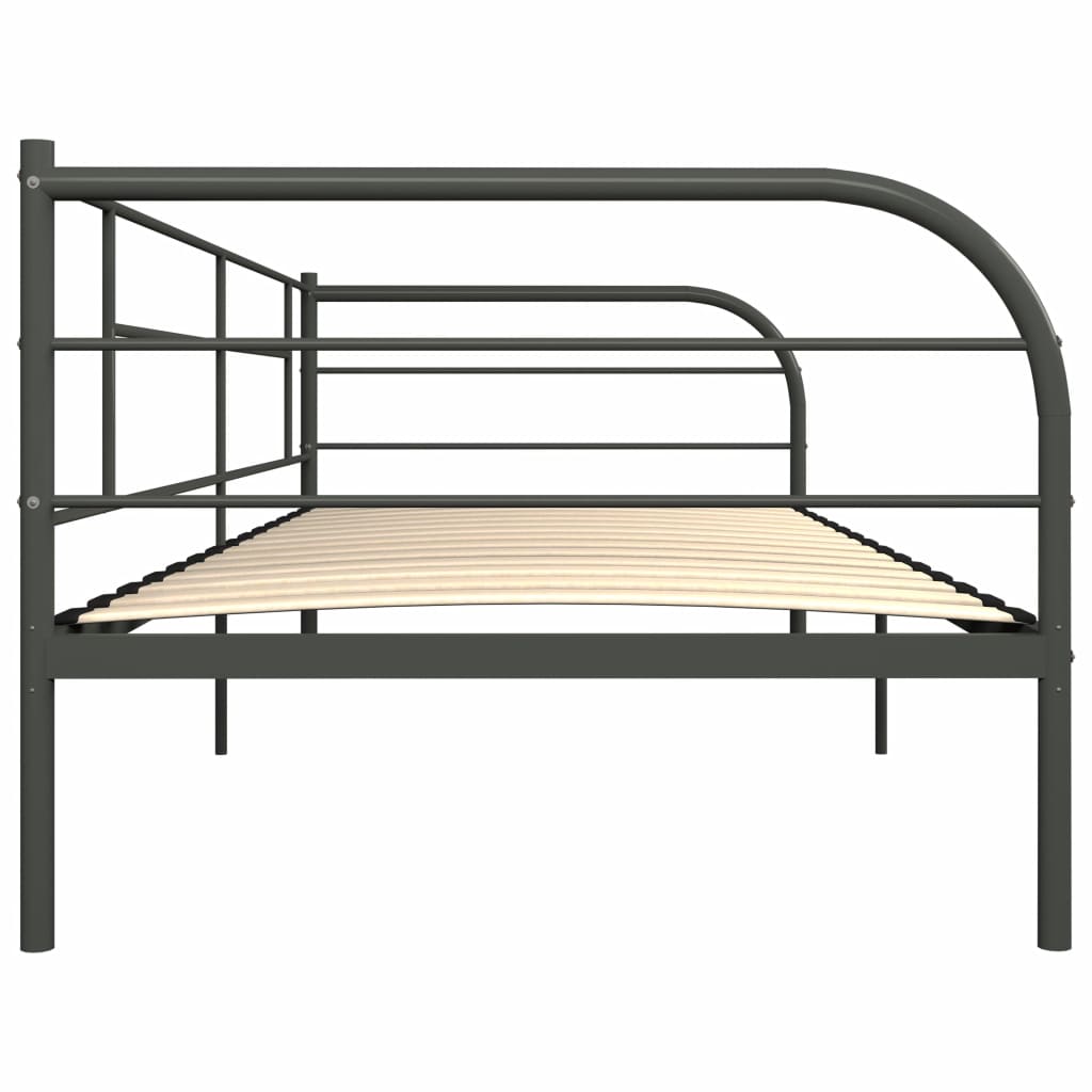 Daybed Frame Grey Metal 90x200 cm- Beds & Bed Frames - HomeShopIreland - Home Shop Ireland - Beds & Bed Frames - Daybed Frame Grey Metal 90x200 cm