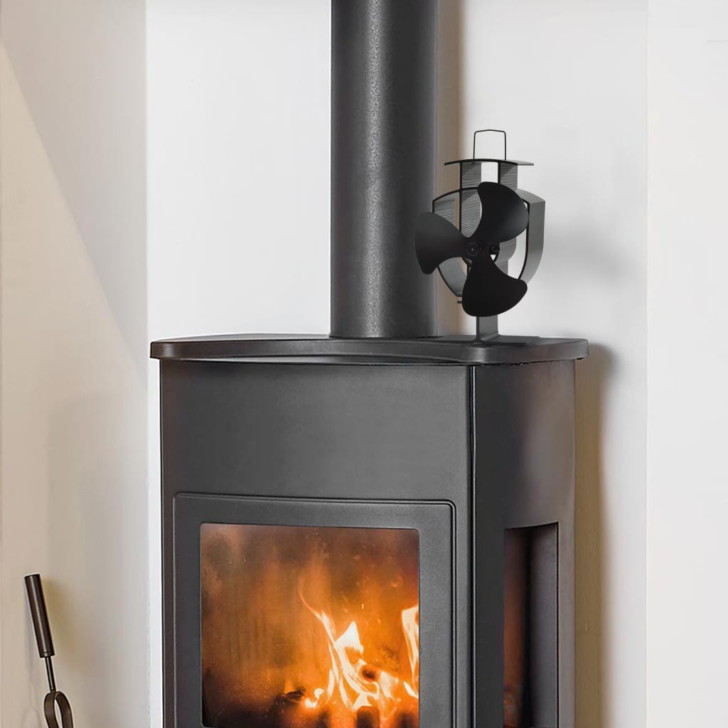 Heat Powered Stove Fan 3 Blades Black- Wood Stove Fans & Blowers - HomeShopIreland - Home Shop Ireland - Wood Stove Fans & Blowers - Heat Powered Stove Fan 3 Blades Black