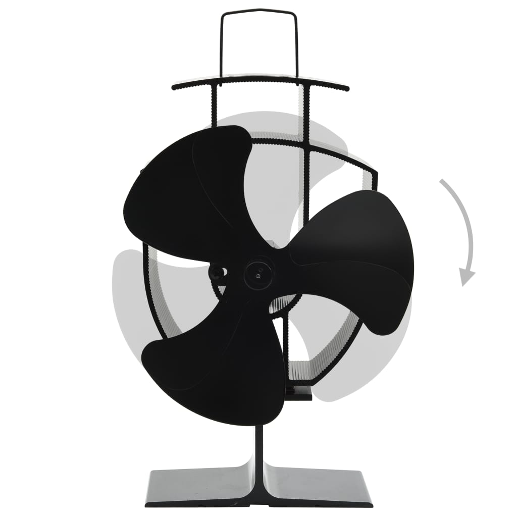 Heat Powered Stove Fan 3 Blades Black- Wood Stove Fans & Blowers - HomeShopIreland - Home Shop Ireland - Wood Stove Fans & Blowers - Heat Powered Stove Fan 3 Blades Black