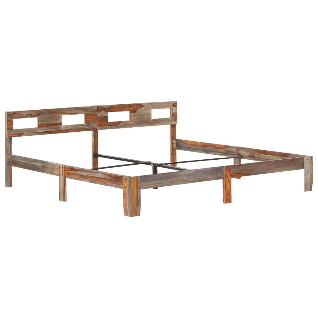 Bed Frame Solid Sheesham Wood 200x200 cm- Beds & Bed Frames - HomeShopIreland - Home Shop Ireland - Beds & Bed Frames - Bed Frame Solid Sheesham Wood 200x200 cm