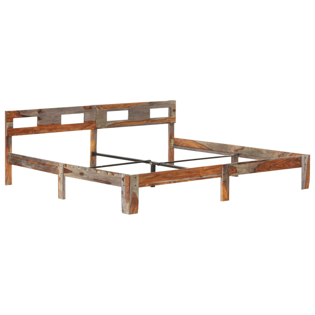 Bed Frame Solid Sheesham Wood 200x200 cm- Beds & Bed Frames - HomeShopIreland - Home Shop Ireland - Beds & Bed Frames - Bed Frame Solid Sheesham Wood 200x200 cm