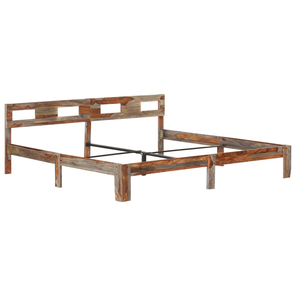 Bed Frame Solid Sheesham Wood 200x200 cm- Beds & Bed Frames - HomeShopIreland - Home Shop Ireland - Beds & Bed Frames - Bed Frame Solid Sheesham Wood 200x200 cm