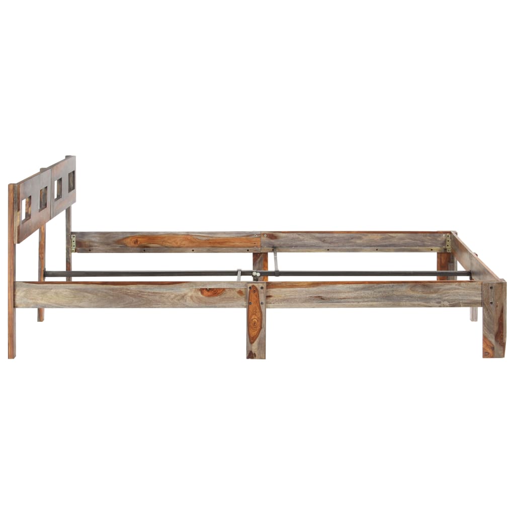 Bed Frame Solid Sheesham Wood 200x200 cm- Beds & Bed Frames - HomeShopIreland - Home Shop Ireland - Beds & Bed Frames - Bed Frame Solid Sheesham Wood 200x200 cm
