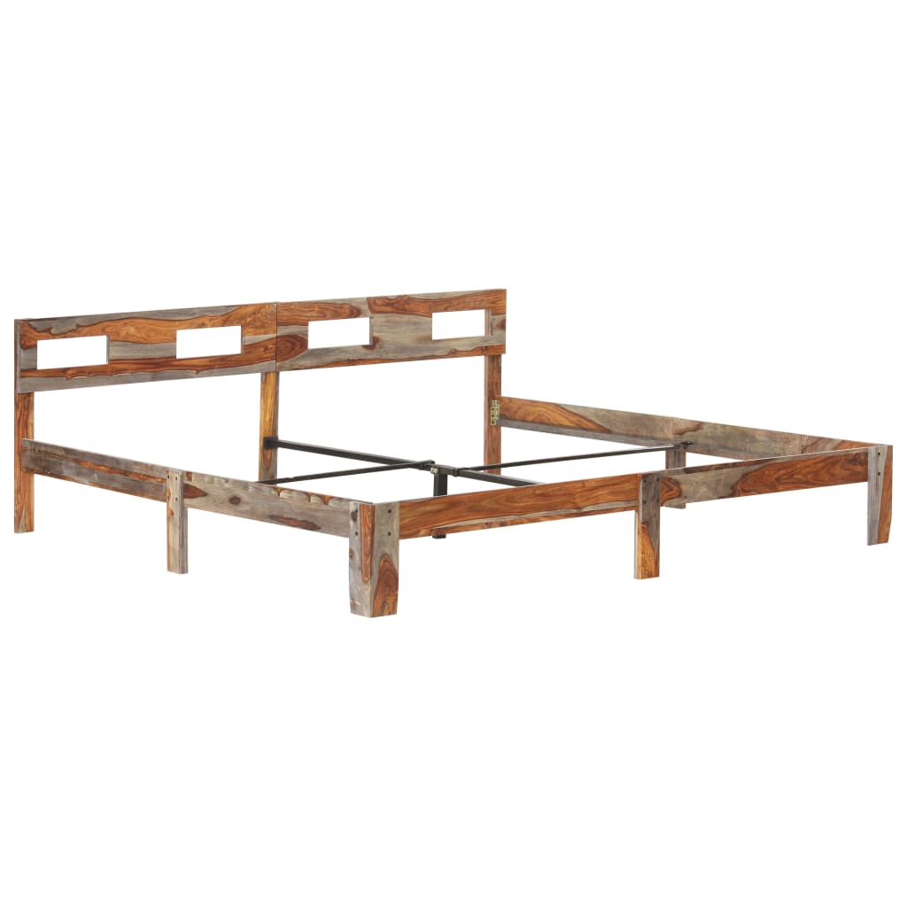 Bed Frame Solid Sheesham Wood 200x200 cm- Beds & Bed Frames - HomeShopIreland - Home Shop Ireland - Beds & Bed Frames - Bed Frame Solid Sheesham Wood 200x200 cm