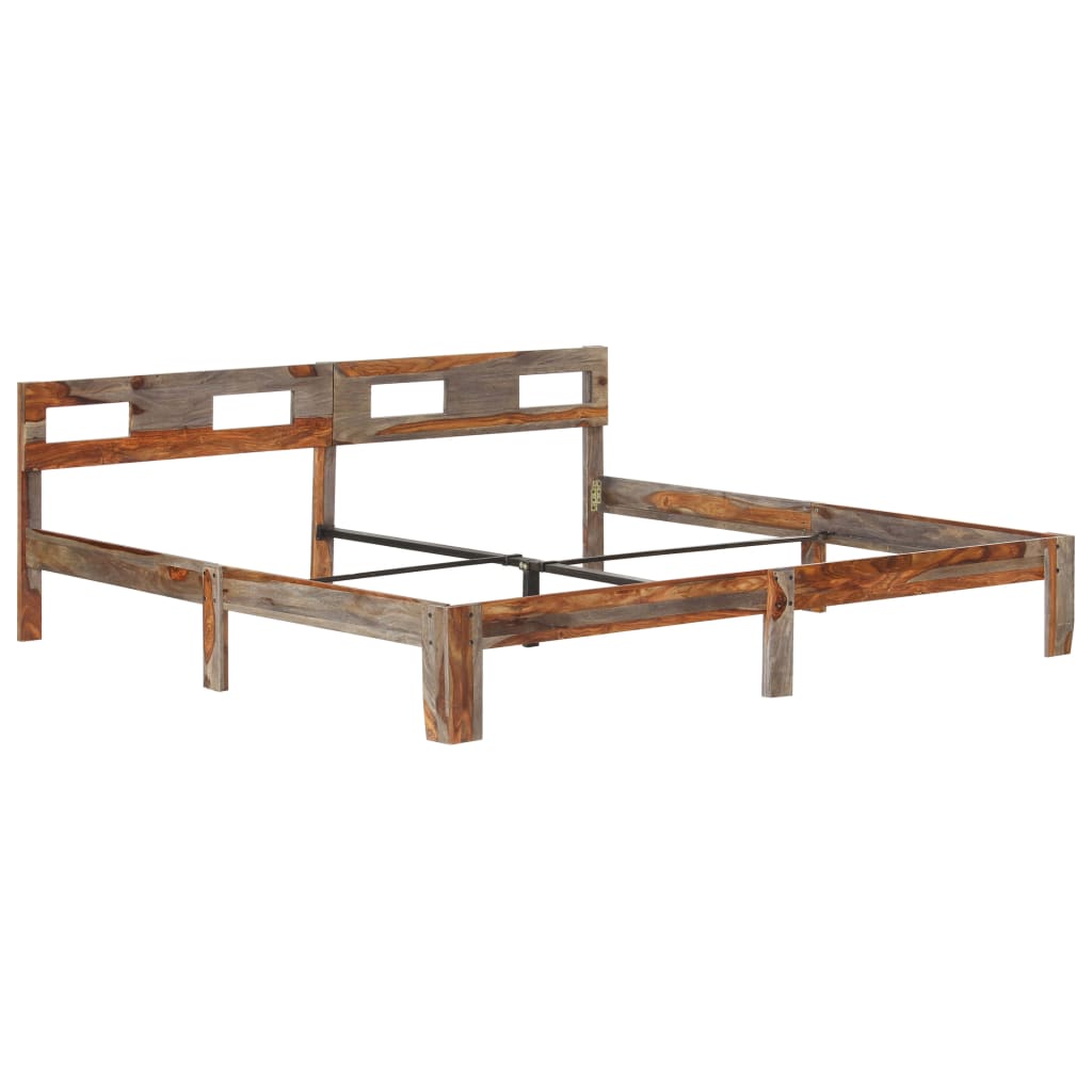 Bed Frame Solid Sheesham Wood 200x200 cm- Beds & Bed Frames - HomeShopIreland - Home Shop Ireland - Beds & Bed Frames - Bed Frame Solid Sheesham Wood 200x200 cm