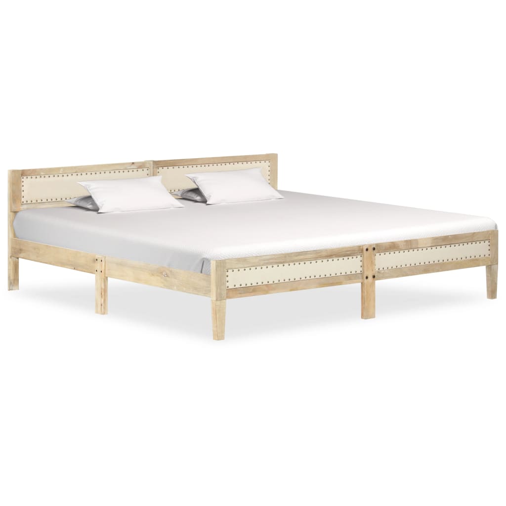 Bed Frame Solid Mango Wood 200 cm- Beds & Bed Frames - HomeShopIreland - Home Shop Ireland - Beds & Bed Frames - Bed Frame Solid Mango Wood 200 cm