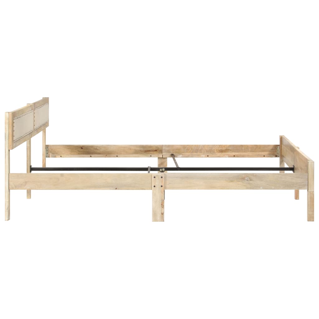 Bed Frame Solid Mango Wood 200 cm- Beds & Bed Frames - HomeShopIreland - Home Shop Ireland - Beds & Bed Frames - Bed Frame Solid Mango Wood 200 cm