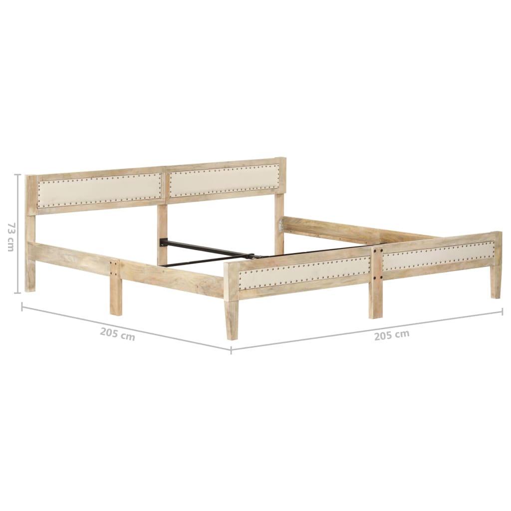Bed Frame Solid Mango Wood 200 cm- Beds & Bed Frames - HomeShopIreland - Home Shop Ireland - Beds & Bed Frames - Bed Frame Solid Mango Wood 200 cm