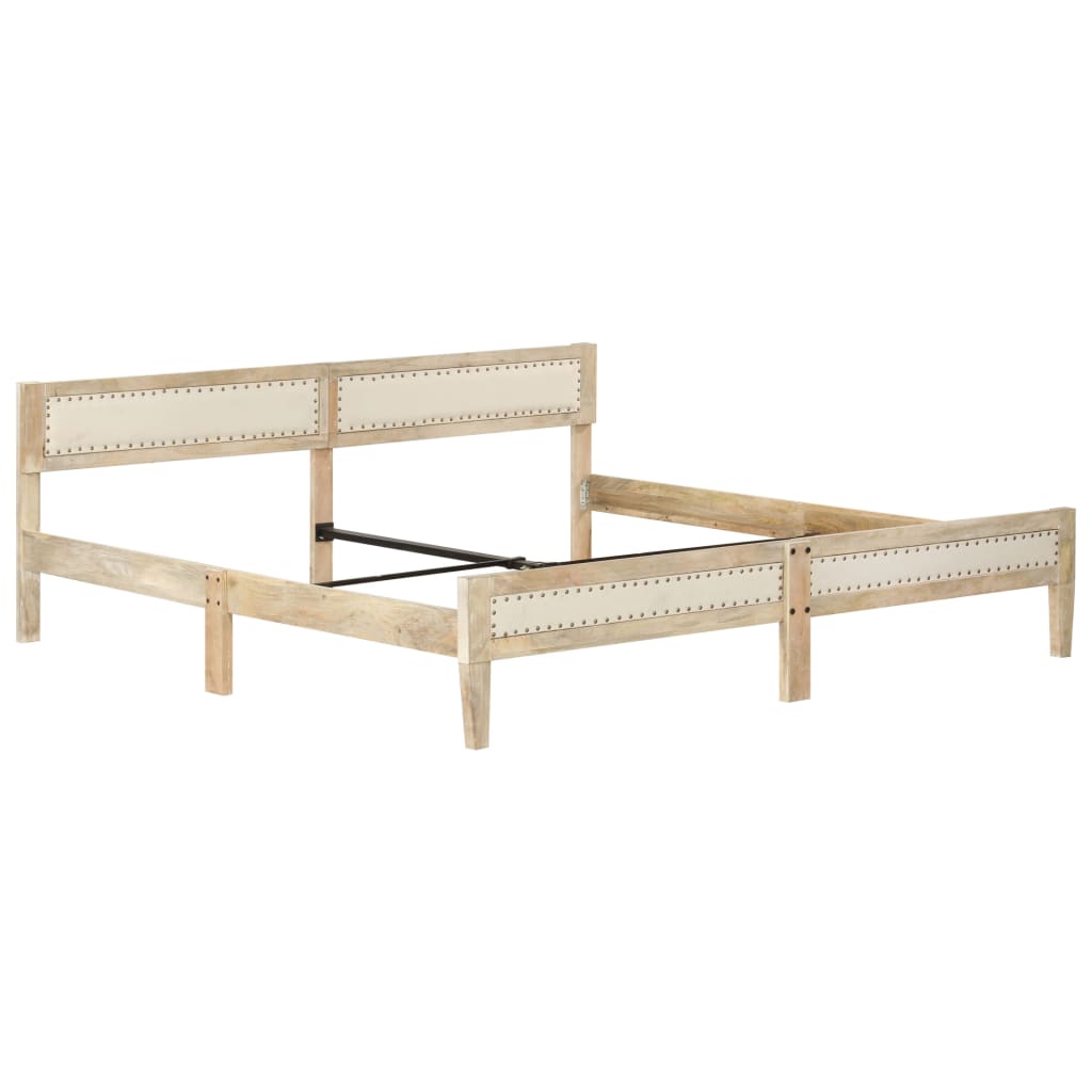 Bed Frame Solid Mango Wood 200 cm- Beds & Bed Frames - HomeShopIreland - Home Shop Ireland - Beds & Bed Frames - Bed Frame Solid Mango Wood 200 cm