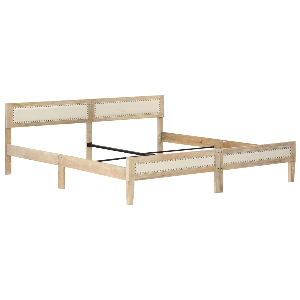 Bed Frame Solid Mango Wood 200 cm- Beds & Bed Frames - HomeShopIreland - Home Shop Ireland - Beds & Bed Frames - Bed Frame Solid Mango Wood 200 cm