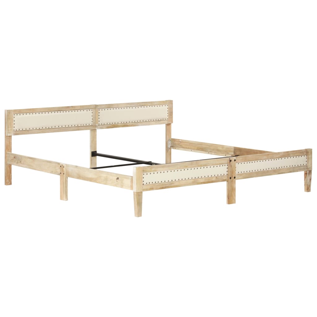 Bed Frame Solid Mango Wood 200 cm- Beds & Bed Frames - HomeShopIreland - Home Shop Ireland - Beds & Bed Frames - Bed Frame Solid Mango Wood 200 cm