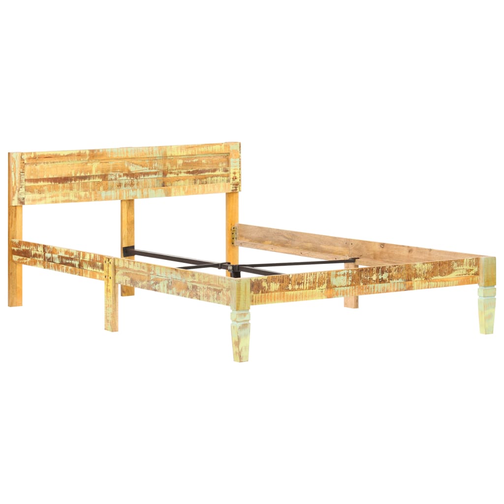 Bed Frame Solid Reclaimed Wood 120x200 cm- Beds & Bed Frames - HomeShopIreland - Home Shop Ireland - Beds & Bed Frames - Bed Frame Solid Reclaimed Wood 120x200 cm