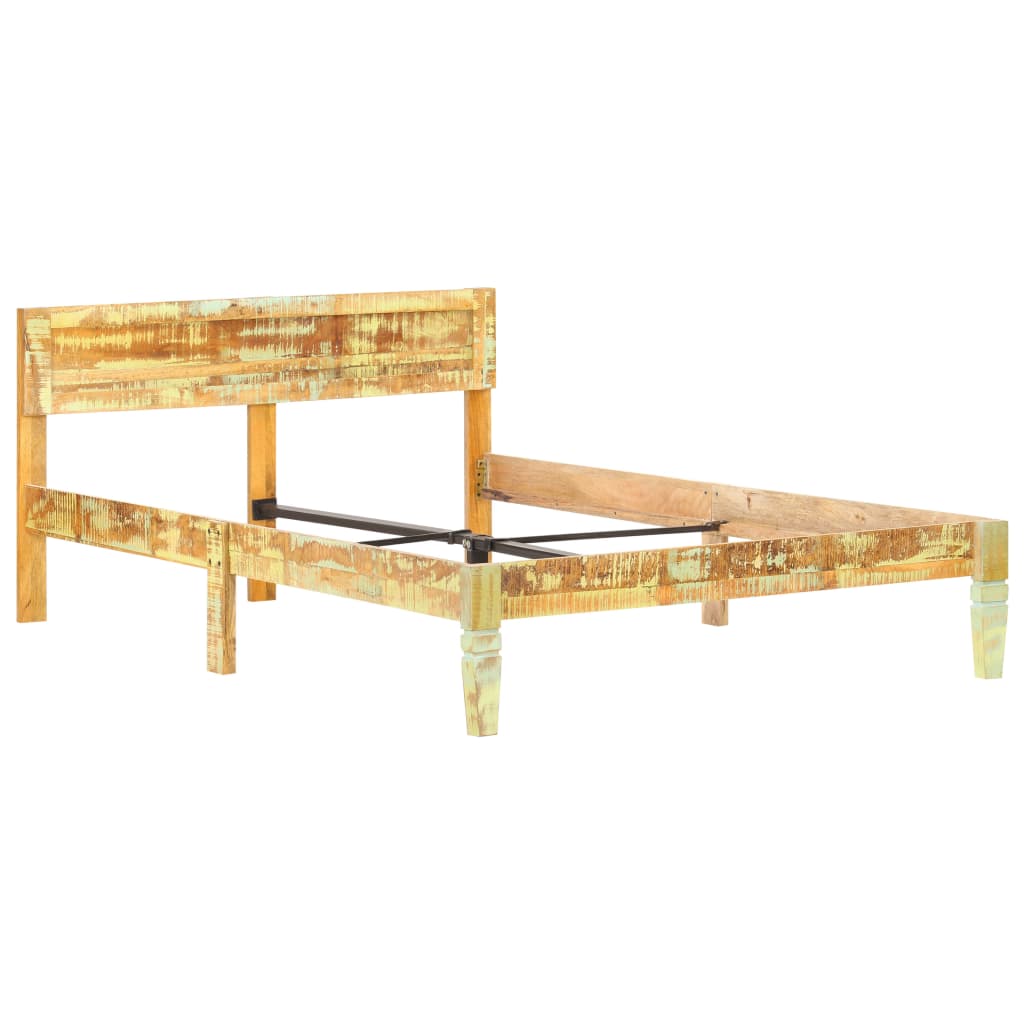Bed Frame Solid Reclaimed Wood 120x200 cm- Beds & Bed Frames - HomeShopIreland - Home Shop Ireland - Beds & Bed Frames - Bed Frame Solid Reclaimed Wood 120x200 cm
