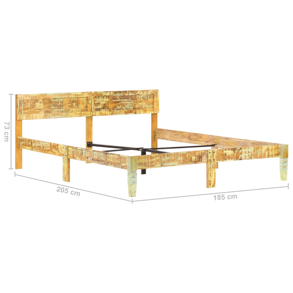 Bed Frame Solid Reclaimed Wood 180x200 cm- Beds & Bed Frames - HomeShopIreland - Home Shop Ireland - Beds & Bed Frames - Bed Frame Solid Reclaimed Wood 180x200 cm