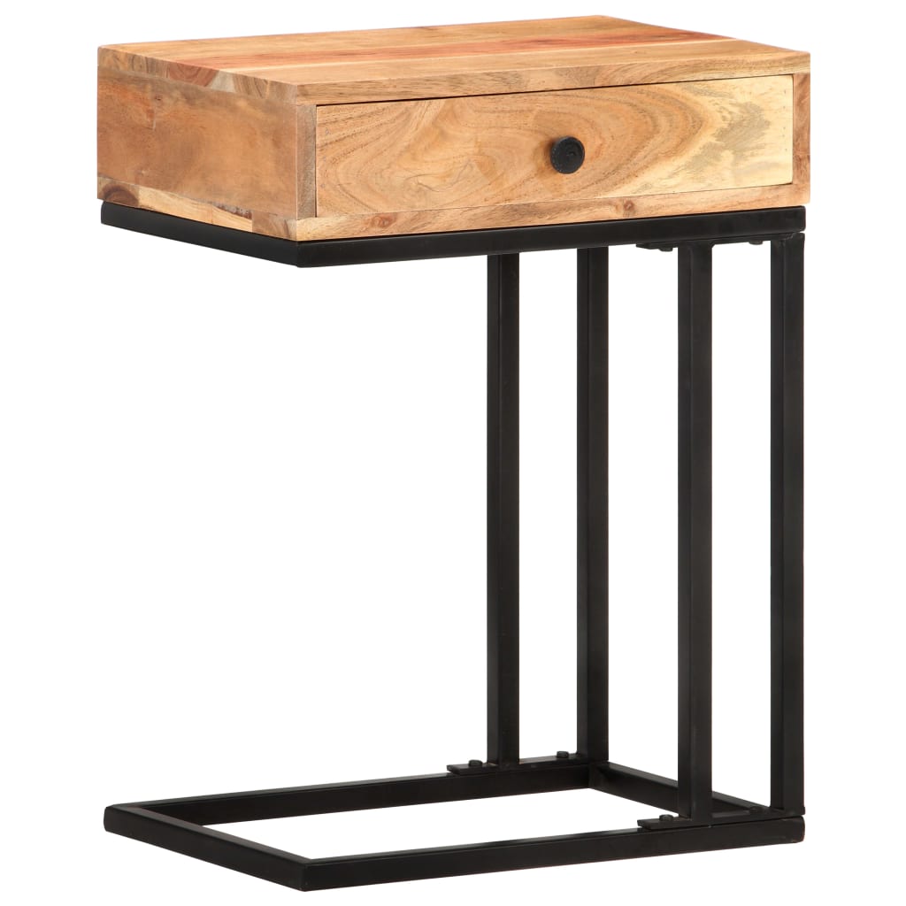 U-Shaped Side Table 45x30x61cm Solid Acacia Wood- End Tables - HomeShopIreland - Home Shop Ireland - End Tables - U-Shaped Side Table 45x30x61cm Solid Acacia Wood