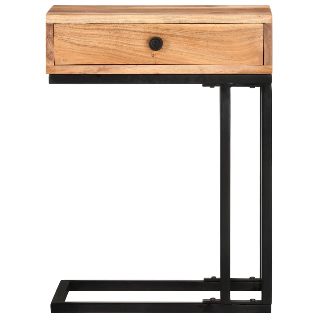 U-Shaped Side Table 45x30x61cm Solid Acacia Wood- End Tables - HomeShopIreland - Home Shop Ireland - End Tables - U-Shaped Side Table 45x30x61cm Solid Acacia Wood