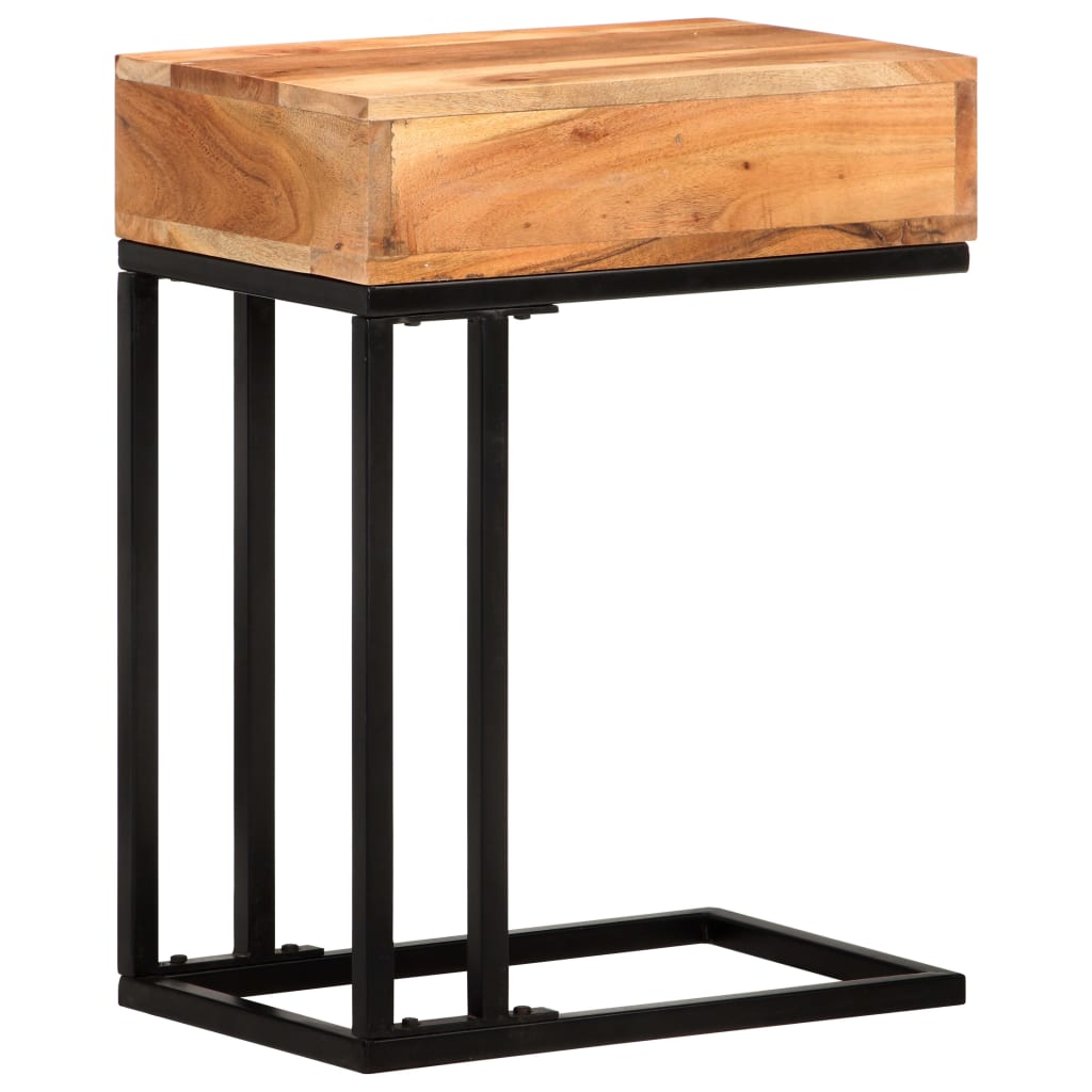 U-Shaped Side Table 45x30x61cm Solid Acacia Wood- End Tables - HomeShopIreland - Home Shop Ireland - End Tables - U-Shaped Side Table 45x30x61cm Solid Acacia Wood