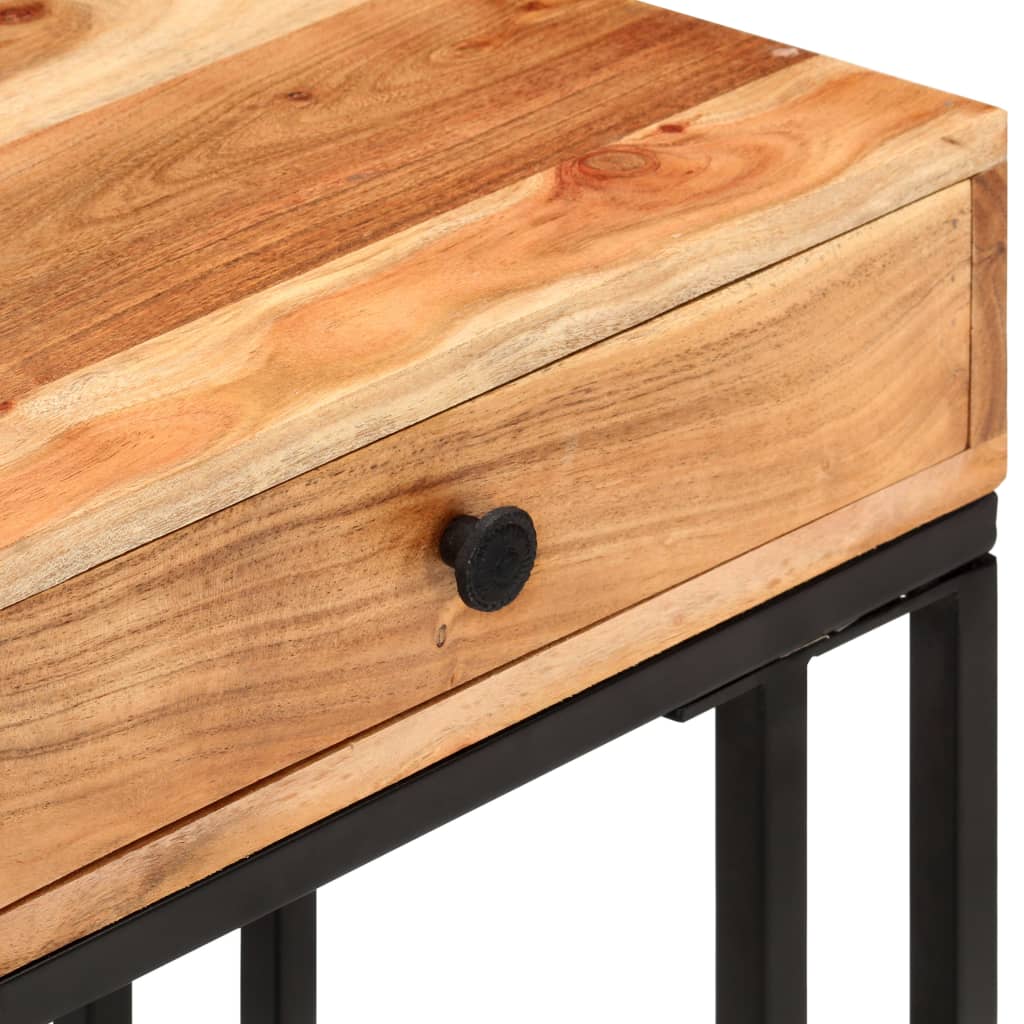 U-Shaped Side Table 45x30x61cm Solid Acacia Wood- End Tables - HomeShopIreland - Home Shop Ireland - End Tables - U-Shaped Side Table 45x30x61cm Solid Acacia Wood
