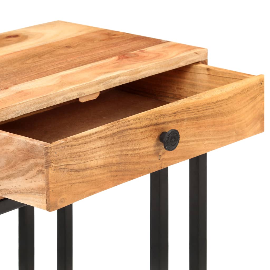 U-Shaped Side Table 45x30x61cm Solid Acacia Wood- End Tables - HomeShopIreland - Home Shop Ireland - End Tables - U-Shaped Side Table 45x30x61cm Solid Acacia Wood