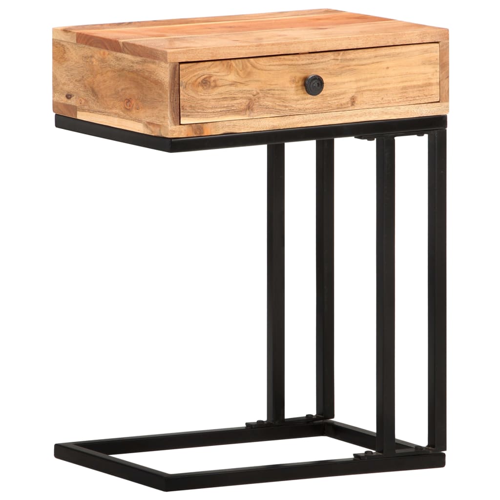 U-Shaped Side Table 45x30x61cm Solid Acacia Wood- End Tables - HomeShopIreland - Home Shop Ireland - End Tables - U-Shaped Side Table 45x30x61cm Solid Acacia Wood