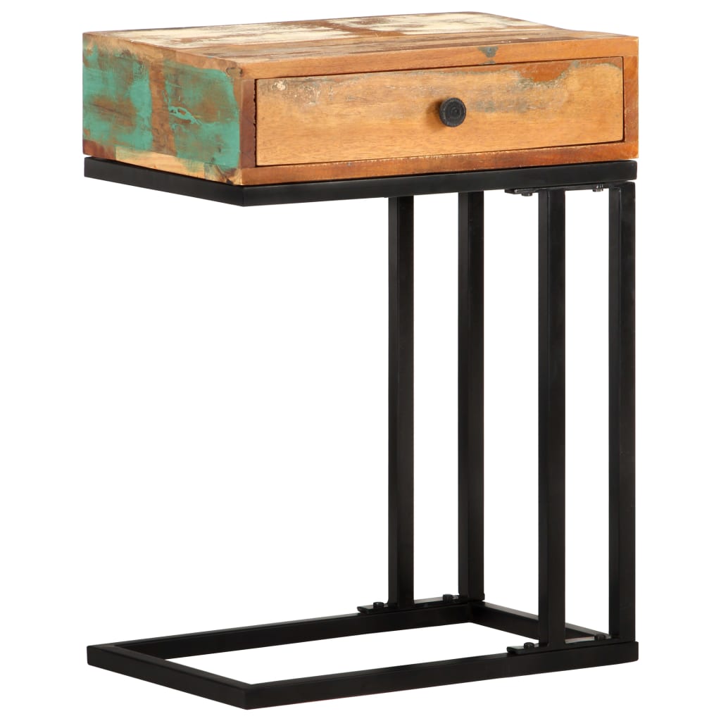 U-Shaped Side Table 45x30x61 cm Solid Reclaimed Wood- End Tables - HomeShopIreland - Home Shop Ireland - End Tables - U-Shaped Side Table 45x30x61 cm Solid Reclaimed Wood