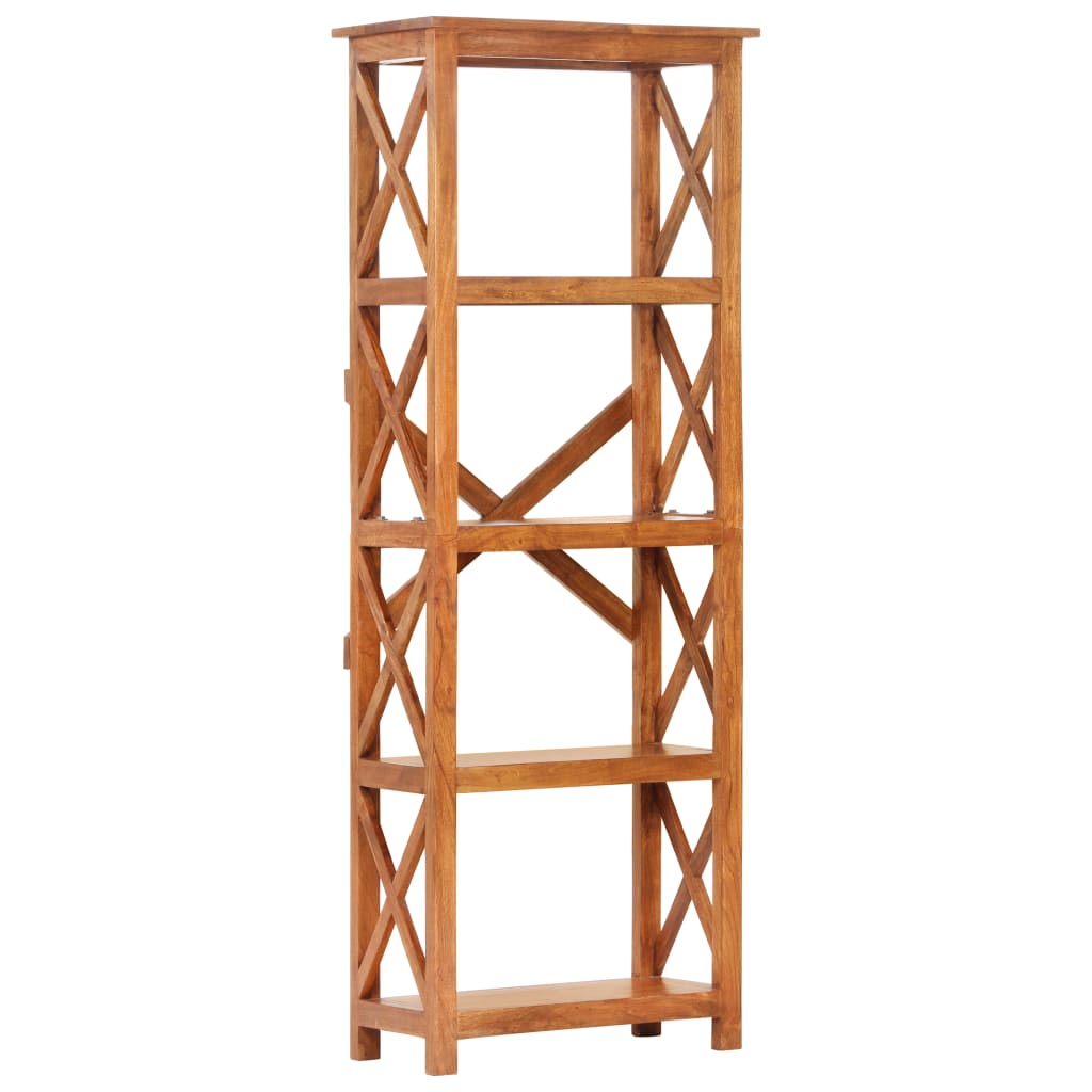 Bookshelf 60x30x180 cm Solid Acacia Wood Sheesham Finish- Bookcases & Standing Shelves - HomeShopIreland - Home Shop Ireland - Bookcases & Standing Shelves - Bookshelf 60x30x180 cm Solid Acacia Wood Sheesham Finish