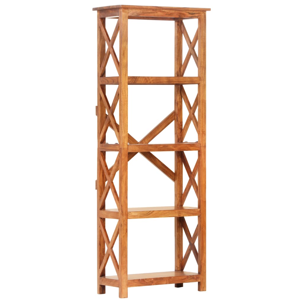 Bookshelf 60x30x180 cm Solid Acacia Wood Sheesham Finish- Bookcases & Standing Shelves - HomeShopIreland - Home Shop Ireland - Bookcases & Standing Shelves - Bookshelf 60x30x180 cm Solid Acacia Wood Sheesham Finish