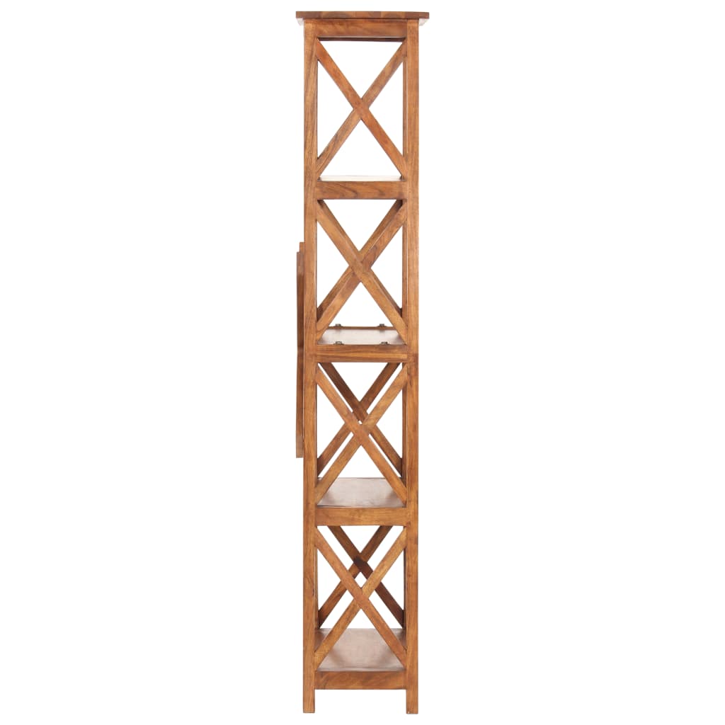 Bookshelf 60x30x180 cm Solid Acacia Wood Sheesham Finish- Bookcases & Standing Shelves - HomeShopIreland - Home Shop Ireland - Bookcases & Standing Shelves - Bookshelf 60x30x180 cm Solid Acacia Wood Sheesham Finish