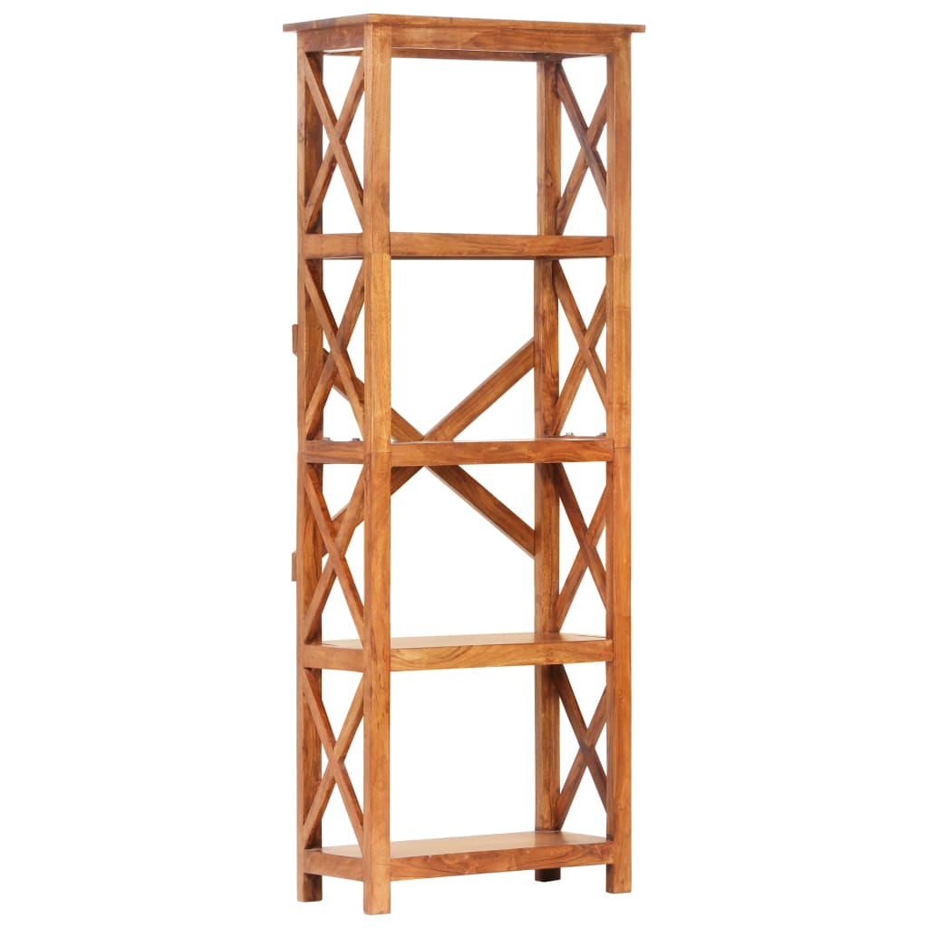 Bookshelf 60x30x180 cm Solid Acacia Wood Sheesham Finish- Bookcases & Standing Shelves - HomeShopIreland - Home Shop Ireland - Bookcases & Standing Shelves - Bookshelf 60x30x180 cm Solid Acacia Wood Sheesham Finish