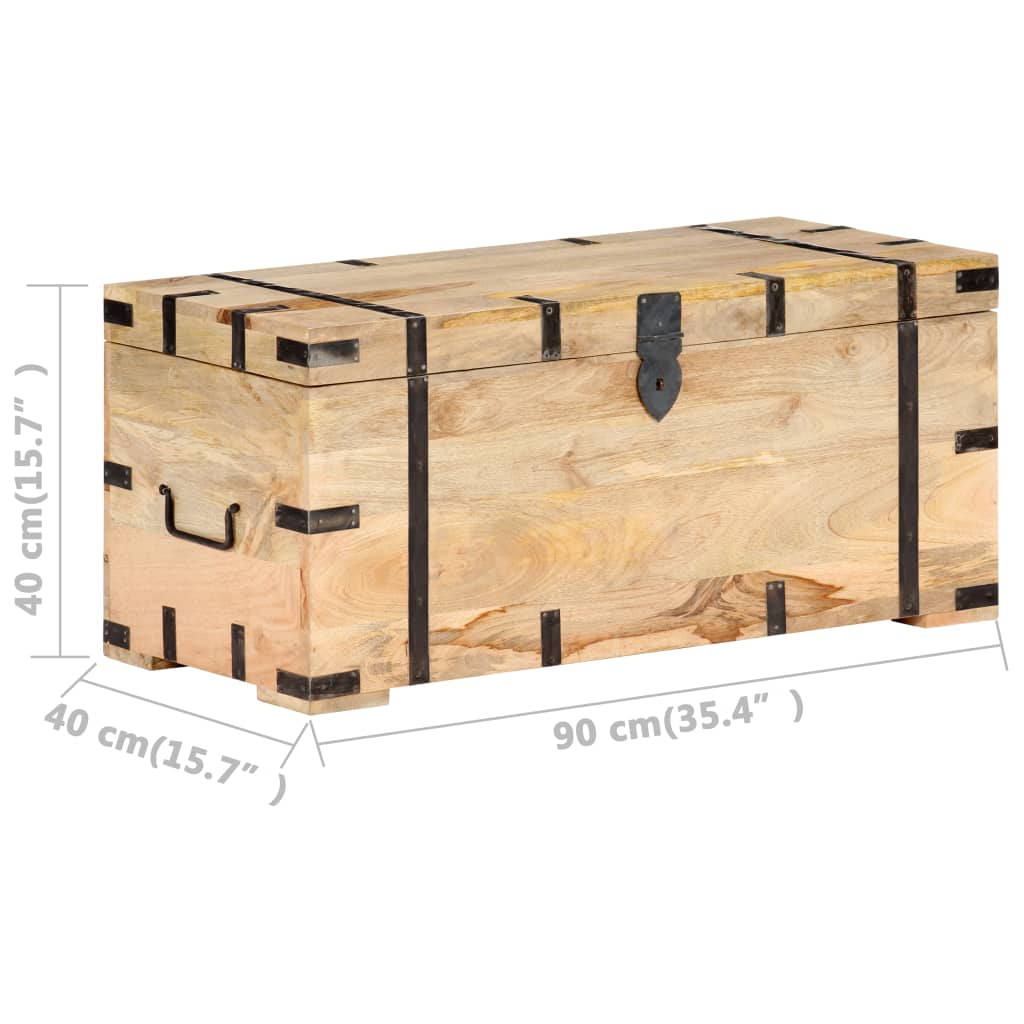 Chest 90x40x40 cm Solid Mango Wood- Storage Chests - HomeShopIreland - Home Shop Ireland - Storage Chests - Chest 90x40x40 cm Solid Mango Wood